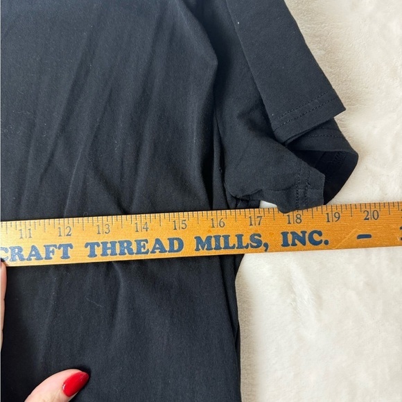 Frame T Shirt Dress Small Black Shoulder Pad Embellished Detail long - Picture 5 of 11